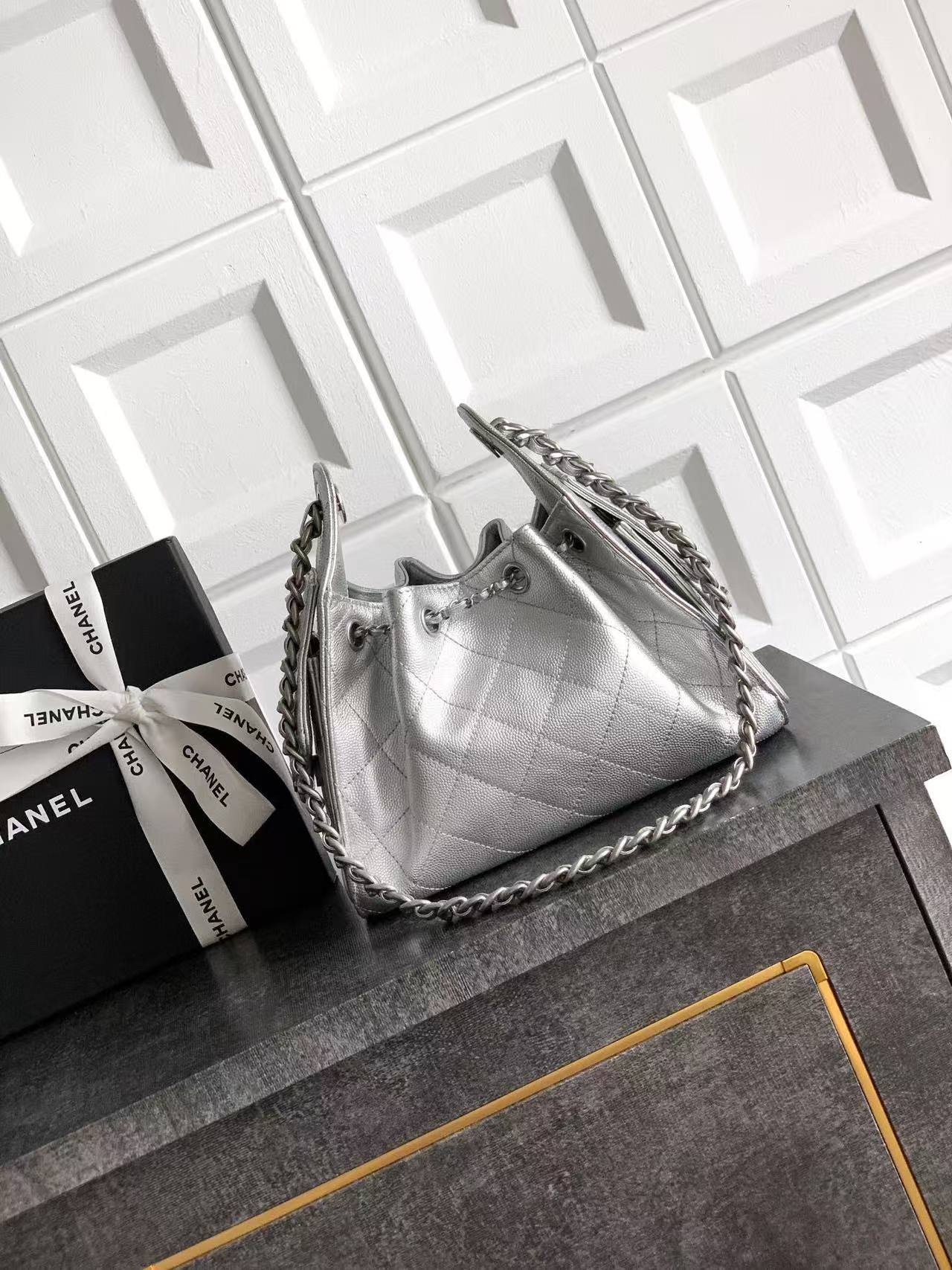ChanelSmall size silver ball 🚩🚩🚩 《Sterling silver buckle》