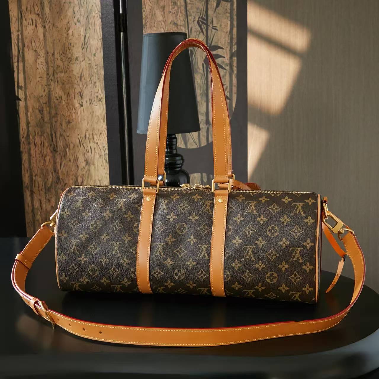 Papillon Bandoulière 30 Monogram Barrel Shoulder Bag (Nickname: Papillon Tube Bag)