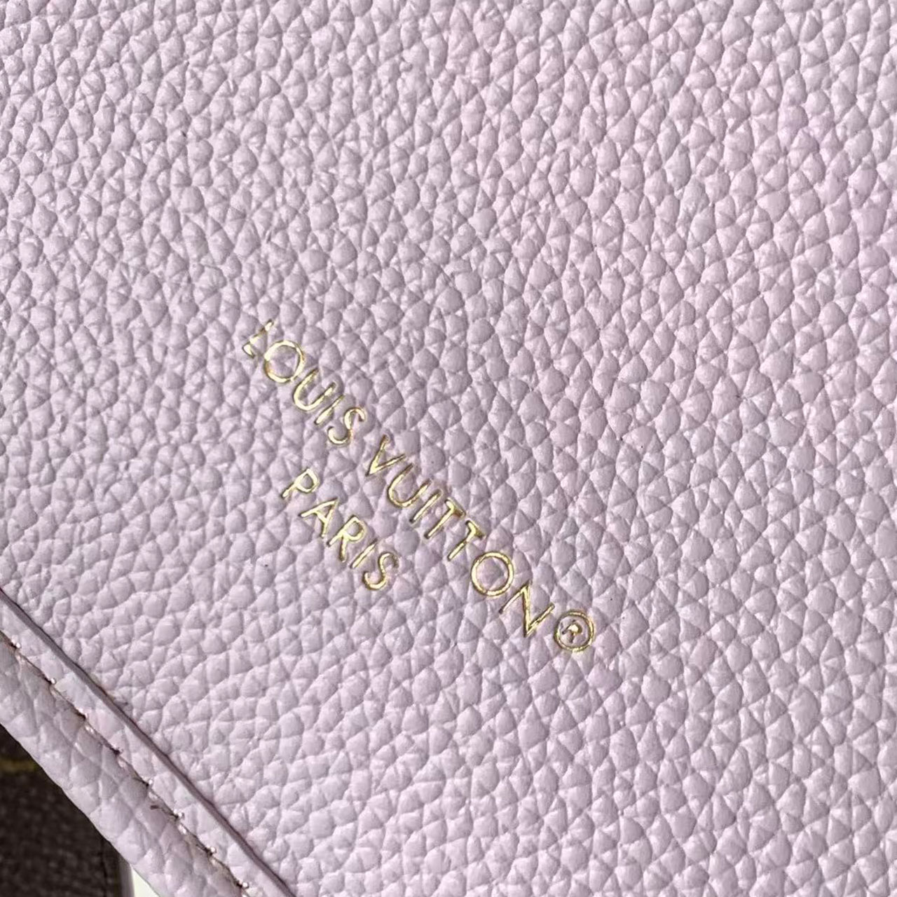 LV mini vintage flower patchwork light purple embossed tote bag
