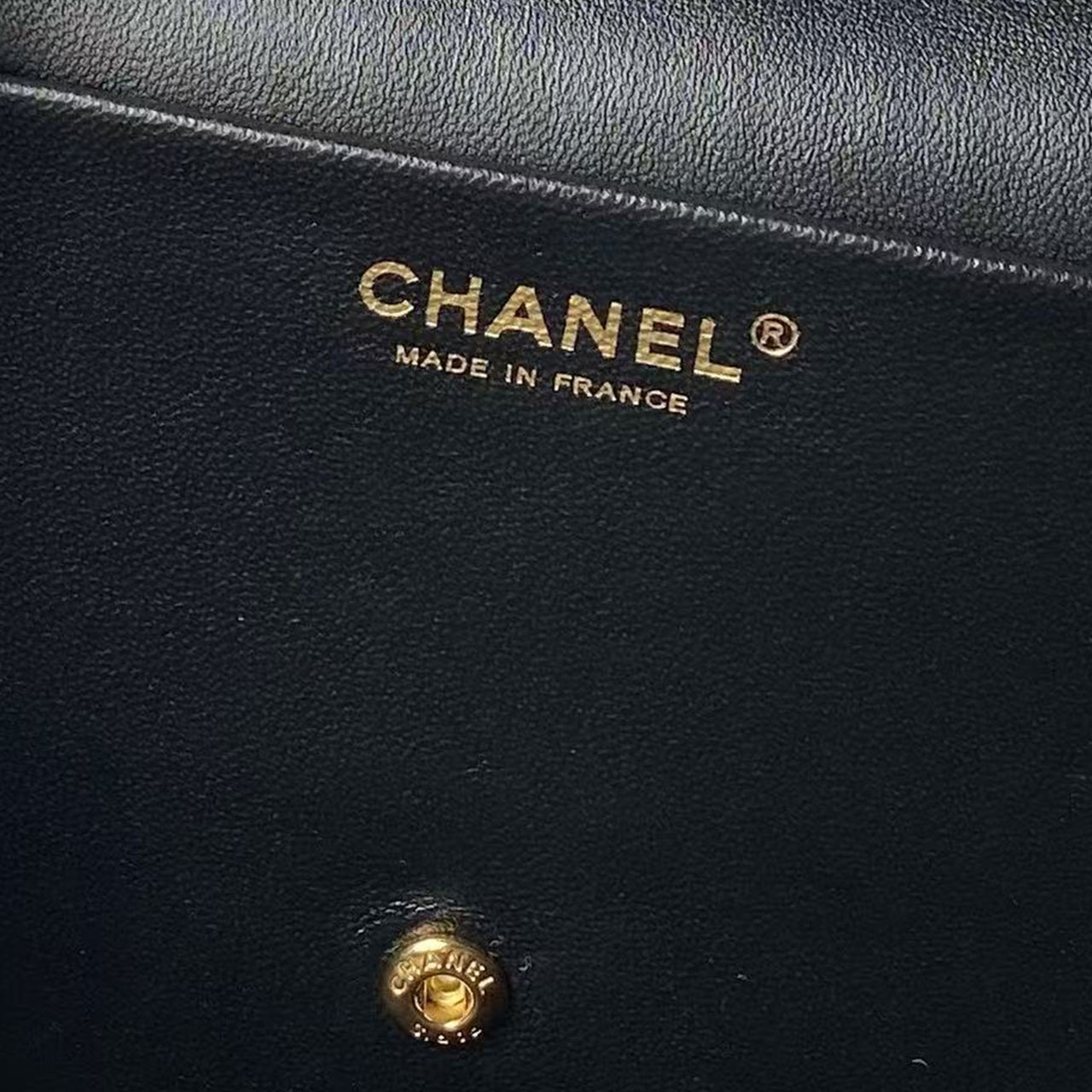 CHANEL black suede diamond grid retro gold chain large CF tote bag