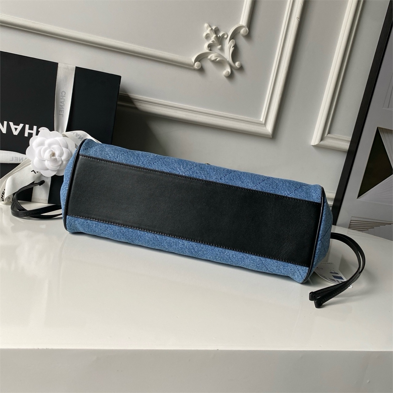 CHANEL Cowboy Matte Leather Retro Long Handle Stick Underarm Bag