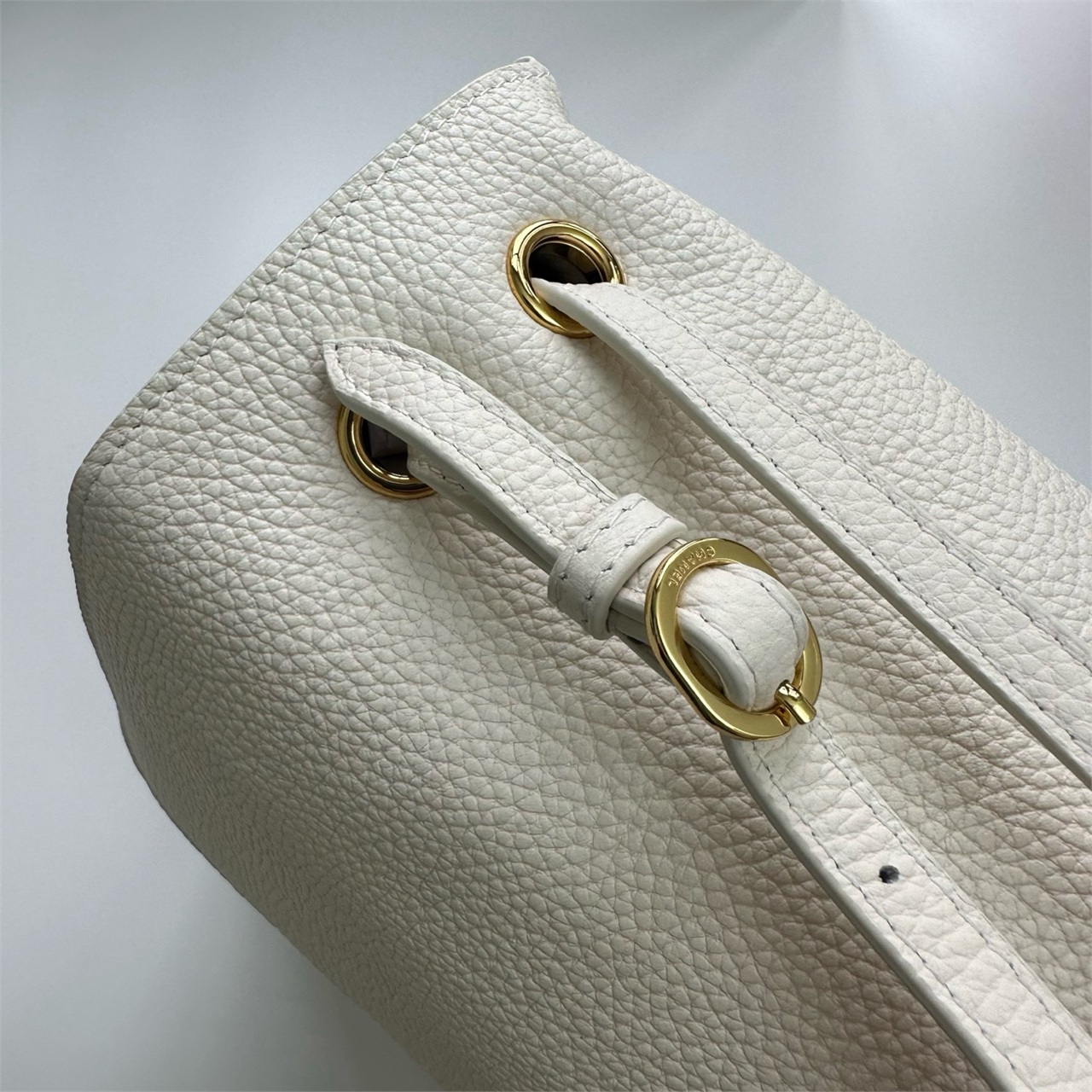 CHANEL milk white caviar cowhide long crossbody envelope French stick bag