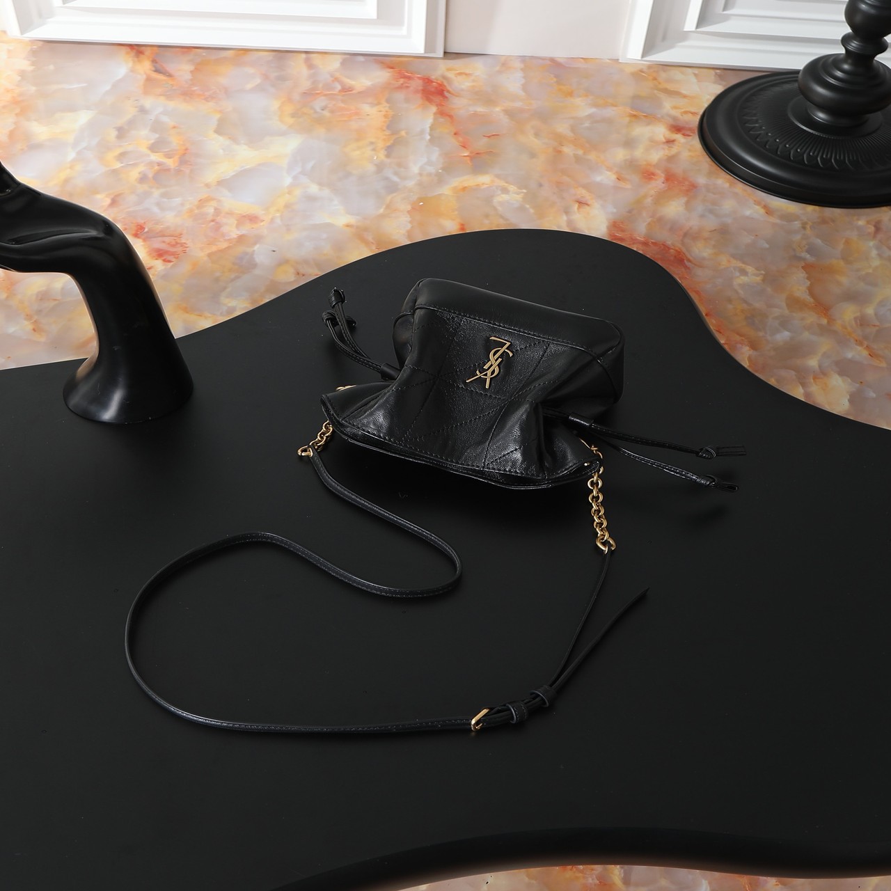 YSL Mini Drawstring Bucket Bag