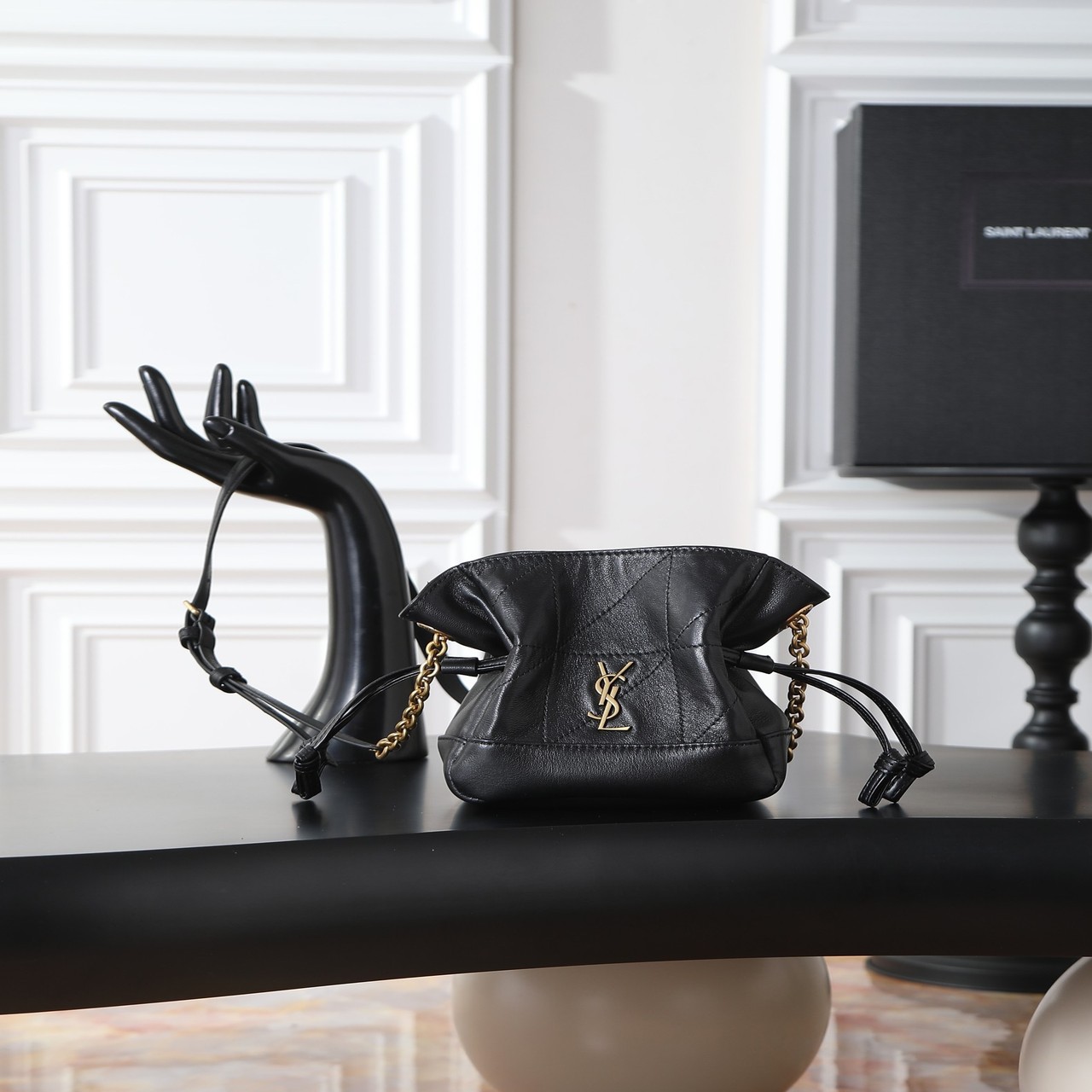 YSL Mini Drawstring Bucket Bag