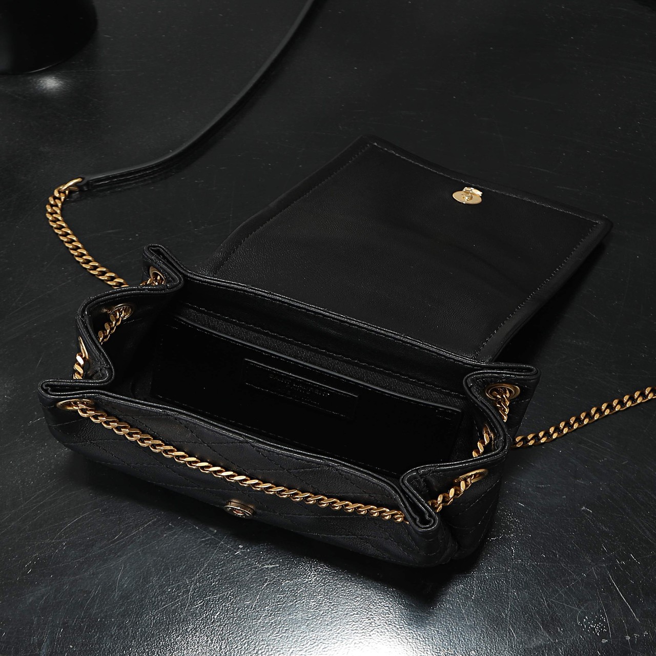 YSL Mini Nolita Solferino Quilted Chain Bag