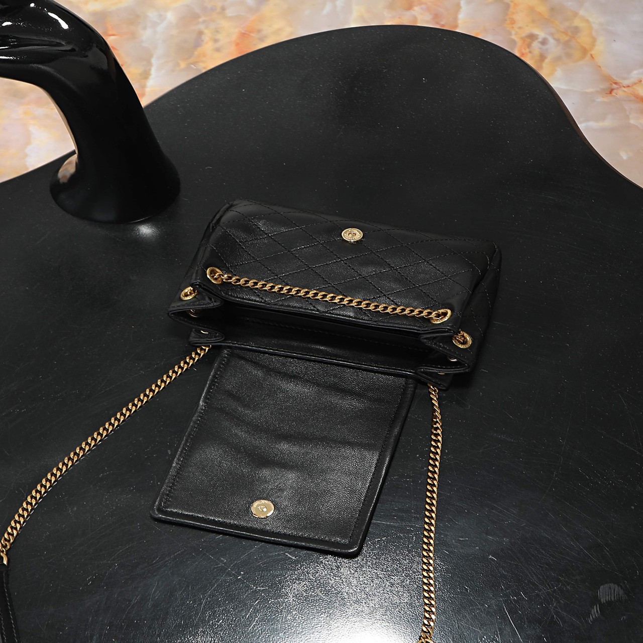 YSL Mini Nolita Solferino Quilted Chain Bag